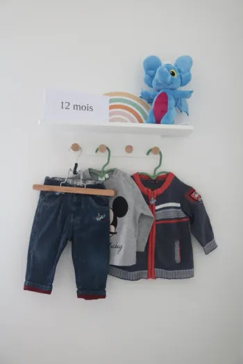 Ensemble haut Disney et pantalon/gilet Sergent Major 12 mois