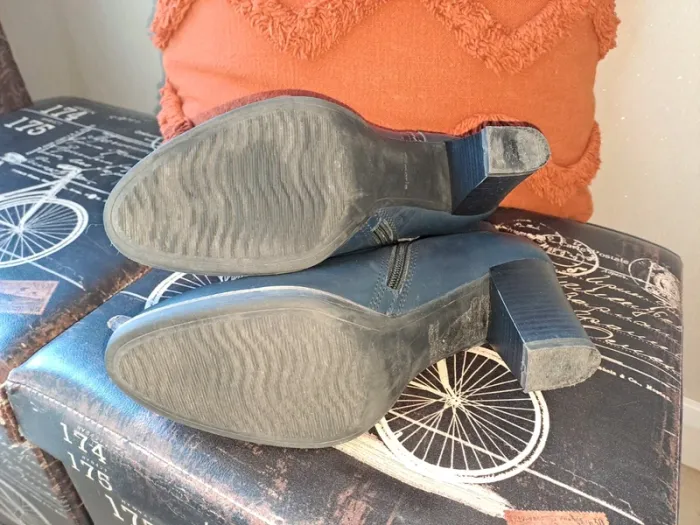 Bottines bleues dentelle tamaris 40 comme neuves hyper confortables - photo numéro 6