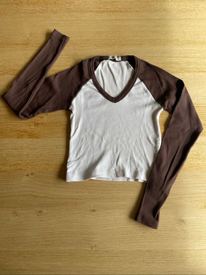 T-shirt court manches longues, taille S - photo numéro 2