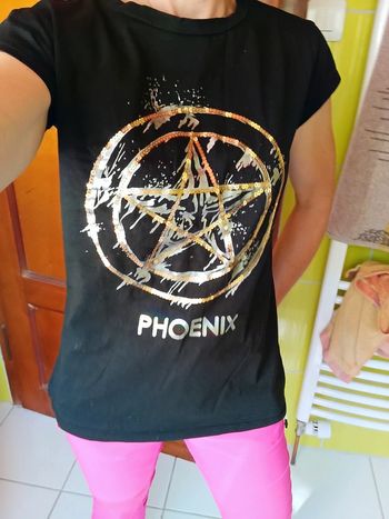 T-shirt femme noir Phœnix