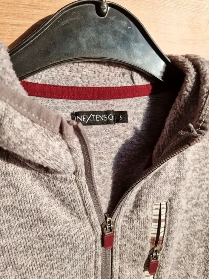 Gilet polaire zippé gris 5 ans - photo numéro 4