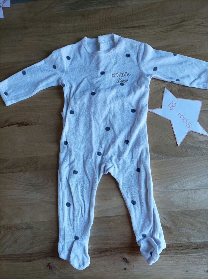 Pyjama 18 mois mixte blanc