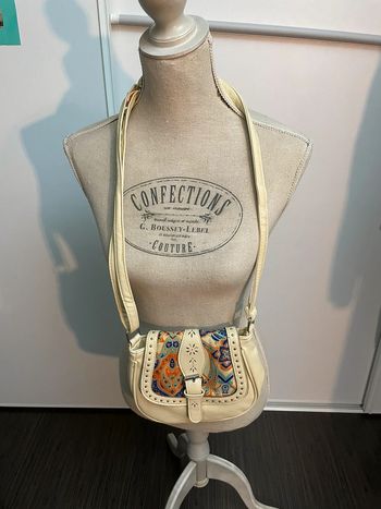 Sac beige crème style bohème