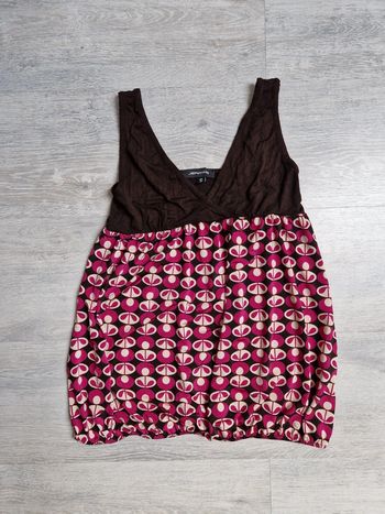 Débardeur marron et violet neuf Jennyfer taille S convient à un XS