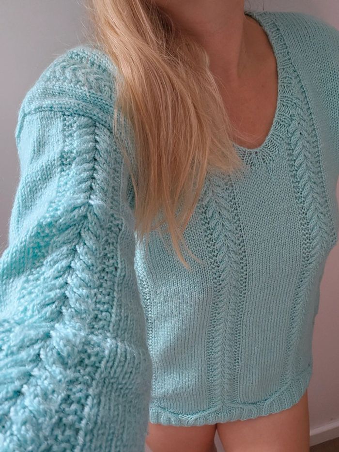 Pull vert d'eau taille M - photo numéro 2