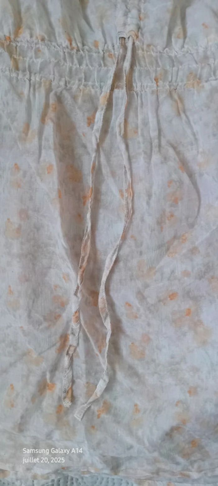Blouse très légères manches courtes imprimé floral col V avec lien femme 40 esprit - photo numéro 17