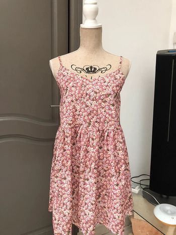 Robe été taille 36 rose blanc impeccable