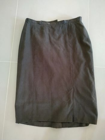 Jupe droite grise anthracite/noire