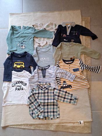 Lot tee-shirt manches longues 18mois