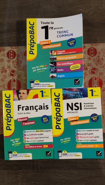 Lot de 3 livres Prepabac Première 