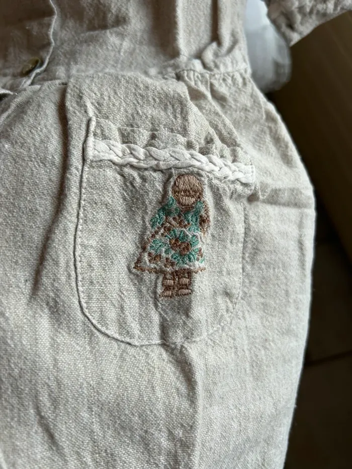 Jolie robe vintage gris clair taille 12 mois en parfait état - photo numéro 3