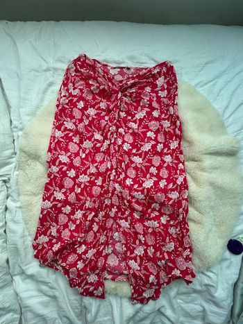 Jupe robe bandeau  rose et blanche