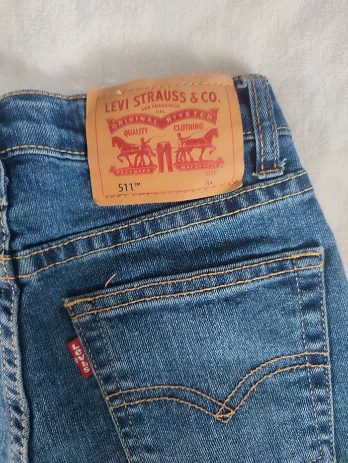 Jeans bleu slim 511 Levi's taille 8 ans - photo numéro 3