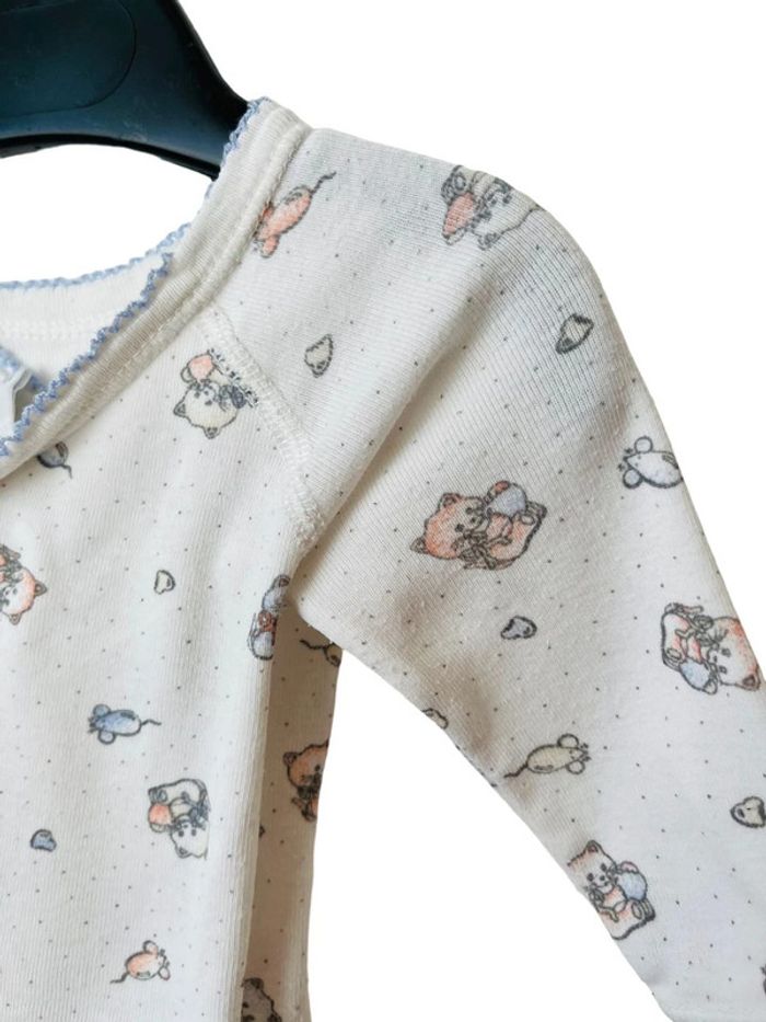 Body croisé (chats et souris) - Petit Bateau 1 mois (54cm) - photo numéro 4