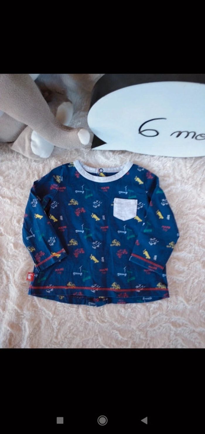 Ensemble (tee shirt manches longues+ jeans) Garçon 6 mois Sergent major - photo numéro 3