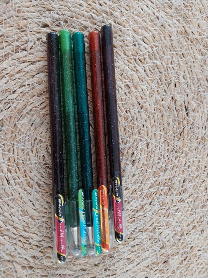 Lots stylos Hybrid Metallic à paillettes