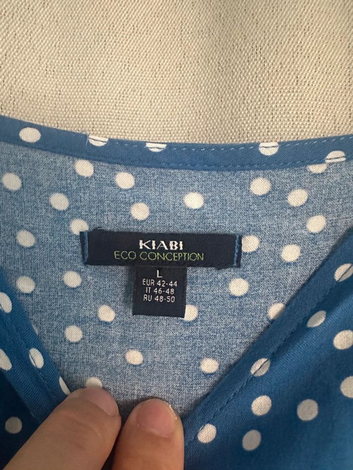 Robe bleu à pois - photo numéro 2
