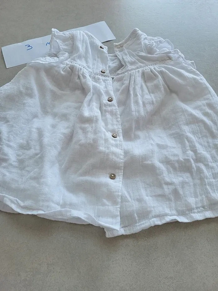 Robe blanche vertbaudet 3 mois - photo numéro 2