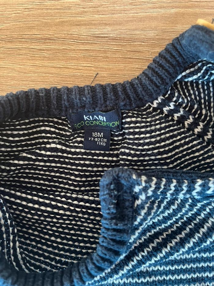 Pull rayé bleu et blanc - photo numéro 3