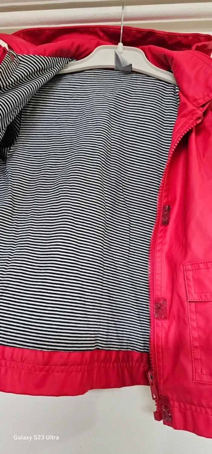 Imper Parka Trench Ciré Déperlant Petit Bateau Taille 18 mois - photo numéro 2
