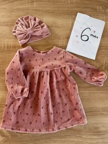 Robe et bandeau bébé fille 6 mois