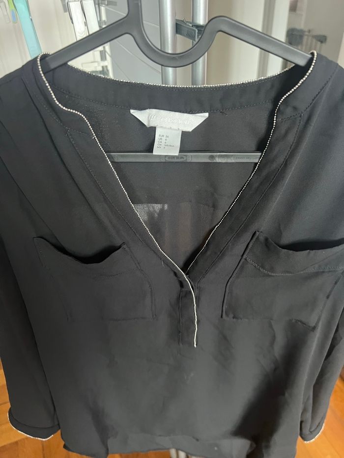 Chemise noire H&M  taille 36 - photo numéro 3