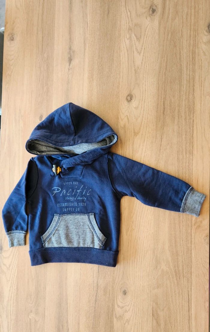 Pull à capuche bleu marine, taille 2 ans, Tape-à-l'oeil