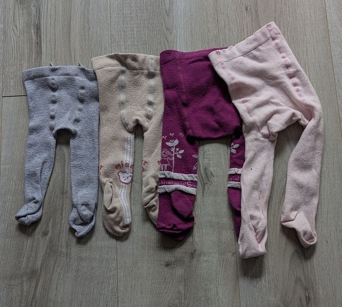 Lot de 4 collants taille 3/6 mois - photo numéro 2