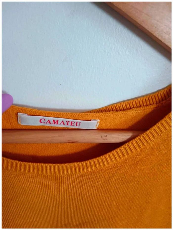 C22 pull moutarde camaïeu M - photo numéro 3