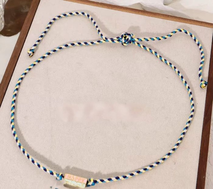 Collier ajustable coloré avec pendentif “Happy” - photo numéro 4