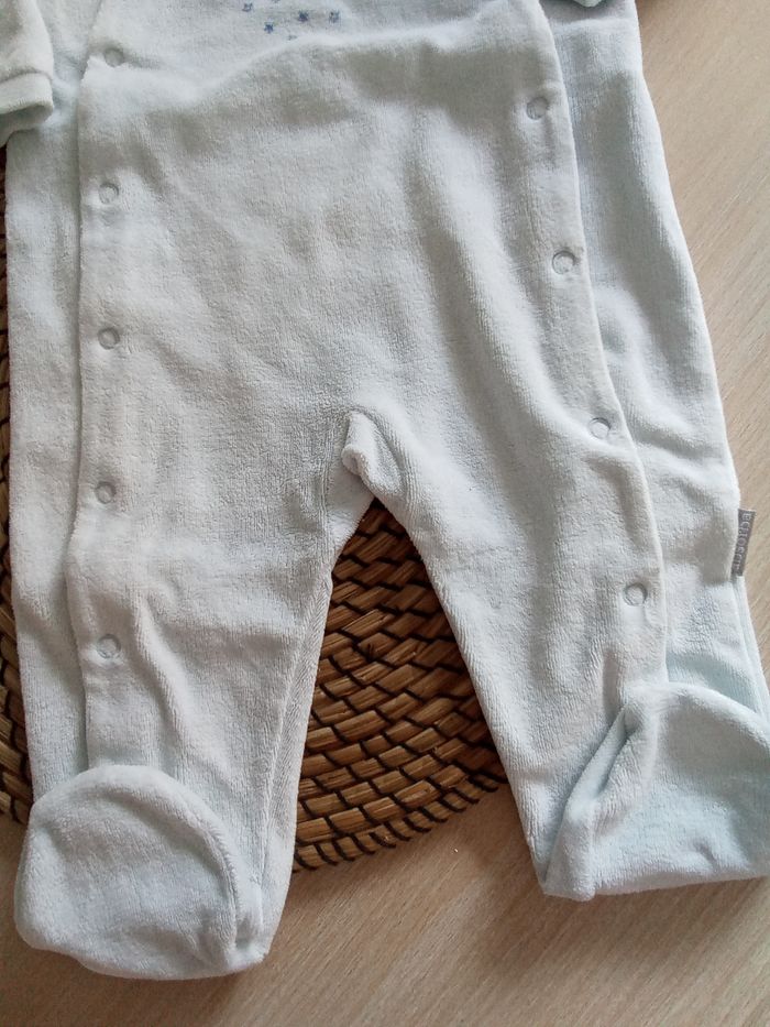 BG abygro bleu clair en velours Absorba taille 3 mois - photo numéro 4