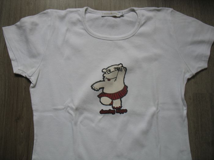 TEE SHIRT MC BLANC "CACHE CACHE" - TAILLE 4 - n°06 - photo numéro 2
