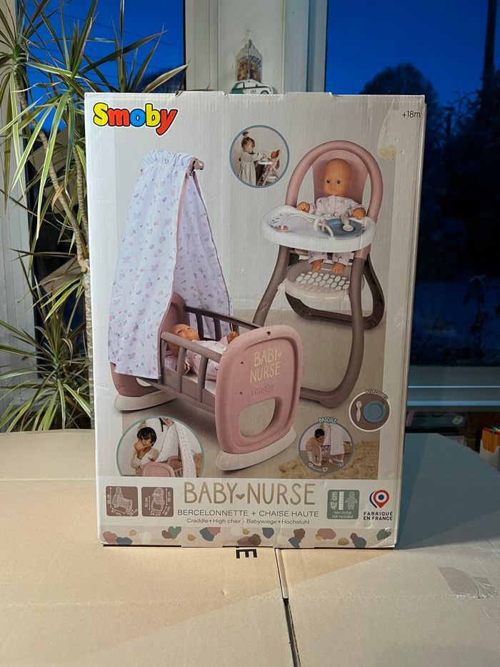 Chaise haute et bercelonnette pour poupée smoby - photo numéro 4