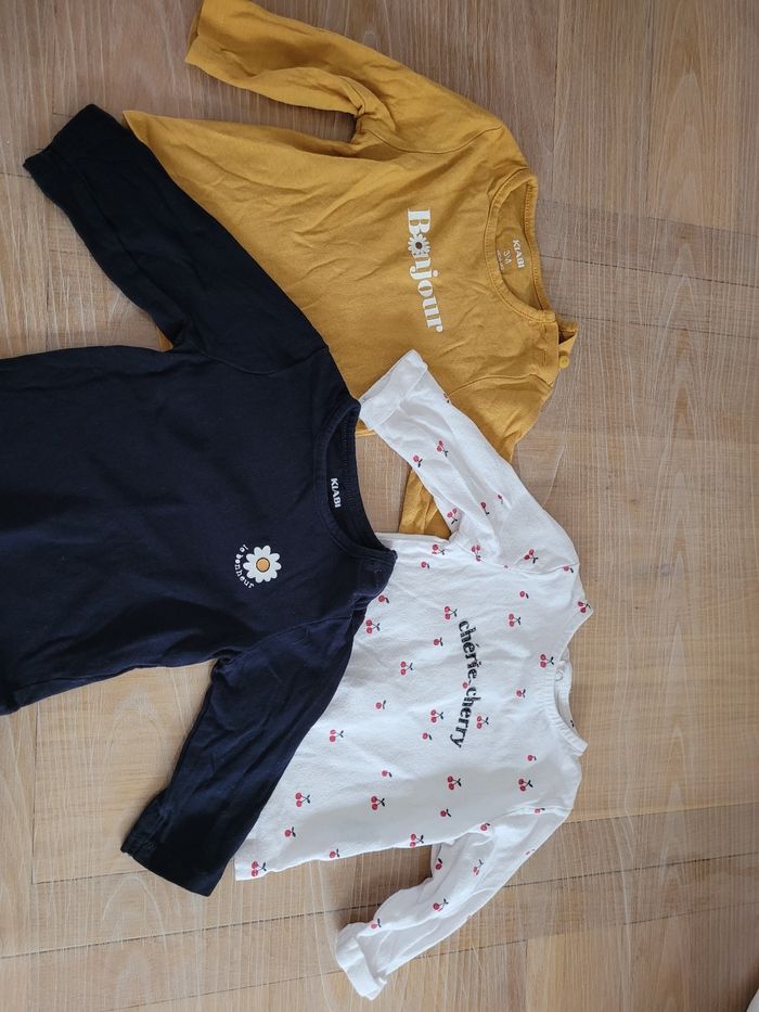 3 tee shirts manches longues