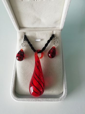 Parure de bijoux style murano