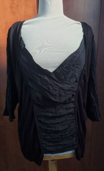 Blouse bi-matiere taille XL