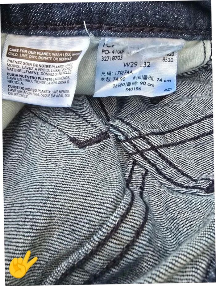 Jeans Levi's 514 W29 FR38 L32 coupe droite bleu marine Homme Men pan369b - photo numéro 7