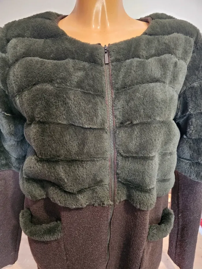 Veste fausse fourrure Odemai, taille 1, S, 36 - photo numéro 2