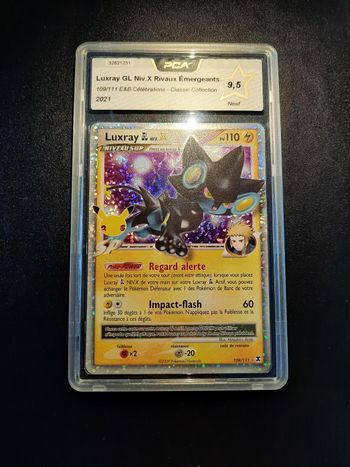 Carte Pokémon Luxray Niv. X 109/111 Célébrations 25 Ans Neuves PCA 9,5 FR