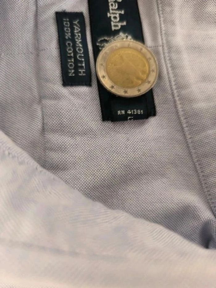 Chemise manches longues - Ralph Lauren - Yarmouth - Logo brodé premium - Bleu - Taille XL - photo numéro 9