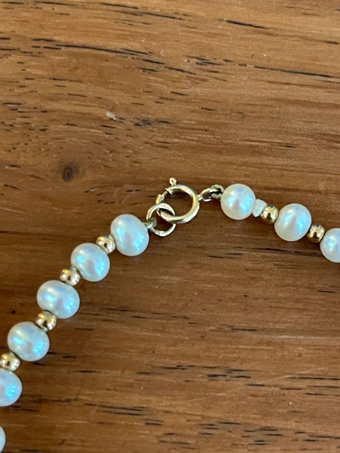 Bracelet boules marseillaises en or 750 poinçonné et perles - photo numéro 4