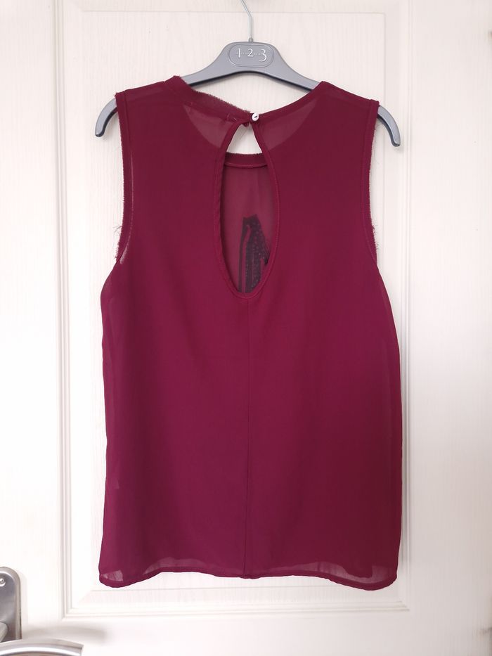 Débardeur bordeaux femme Solange taille S/36 - photo numéro 4