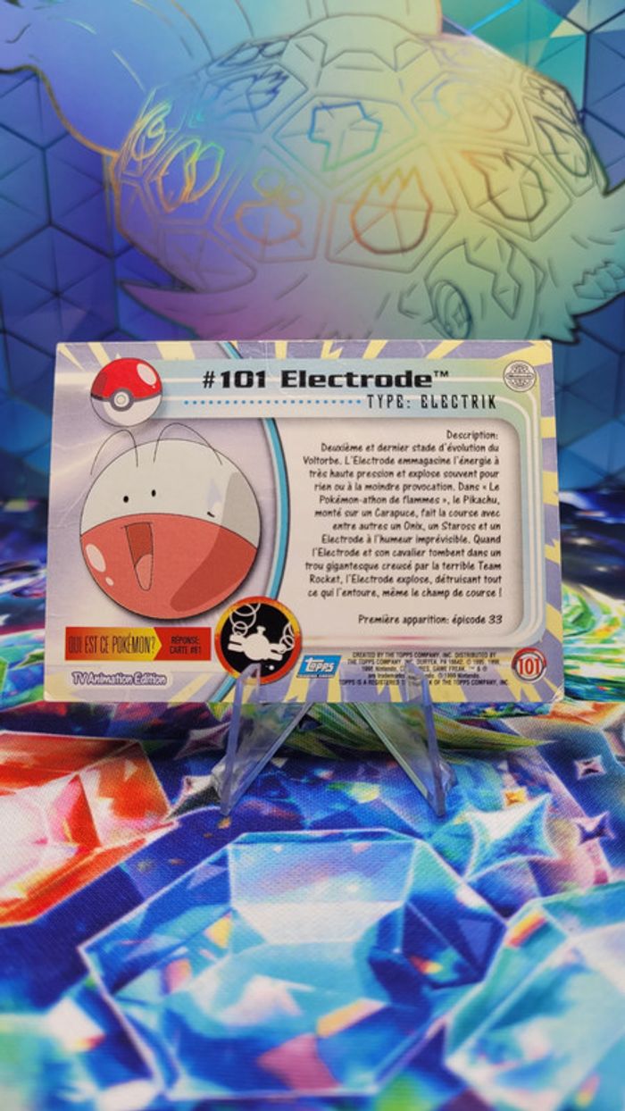 Carte Pokémon Topps n°101 Electrode Series 1 FR - photo numéro 3
