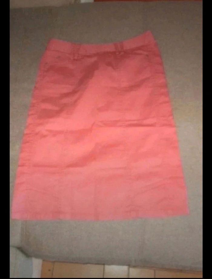 Jupe crayon pin-up rose T38