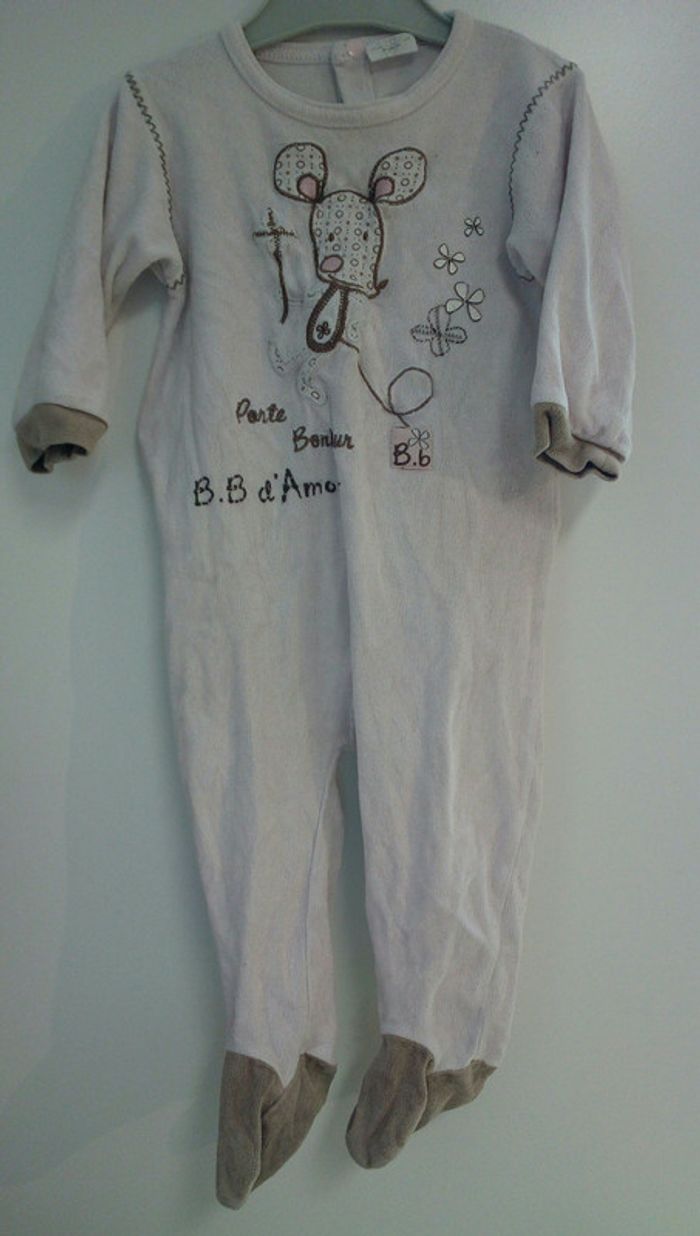 Pyjama Velours Bébé Taille 12 Mois