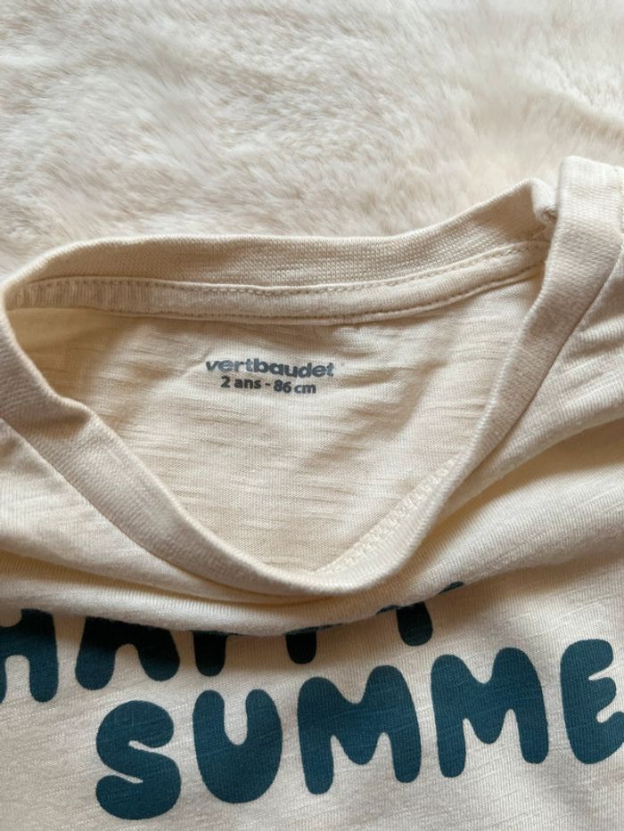 T-shirt manches courtes happy summer verbaudet - taille 2 ans - photo numéro 3