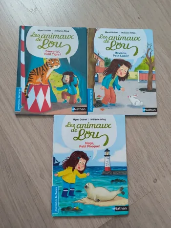 Lot 3 livres "Les animaux de Lou". Dès 6ans.