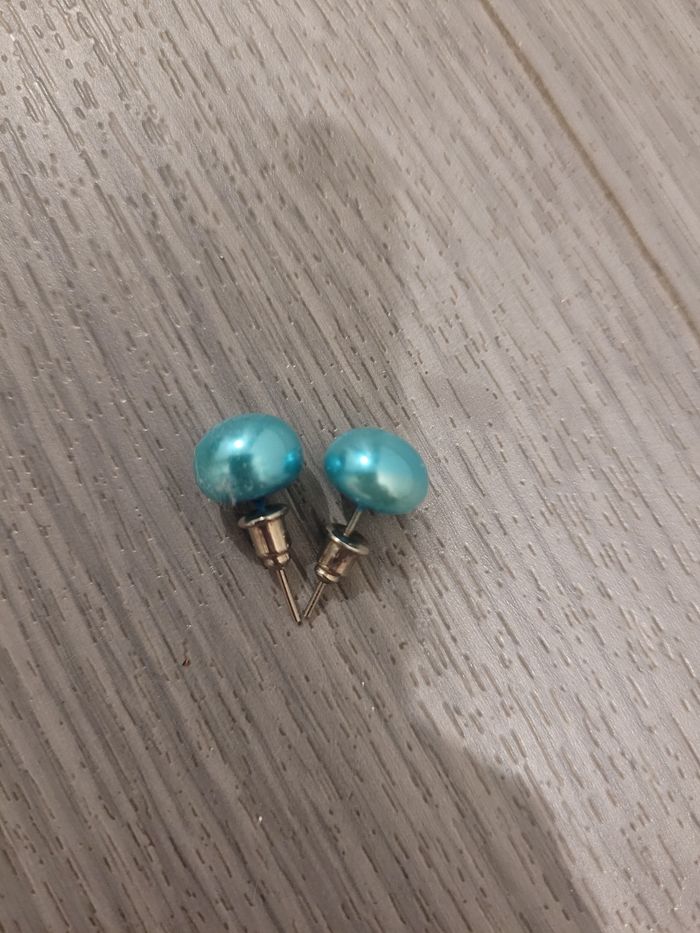 Paire boucles- d'oreilles fantaisie Turquoise🎀
