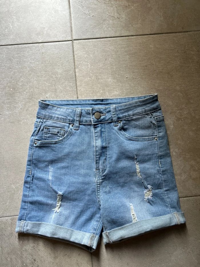 Short en jean taille haute 36