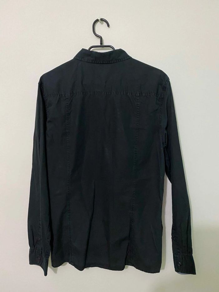 Chemise coupe cintrée manches longues noire EDC - photo numéro 2